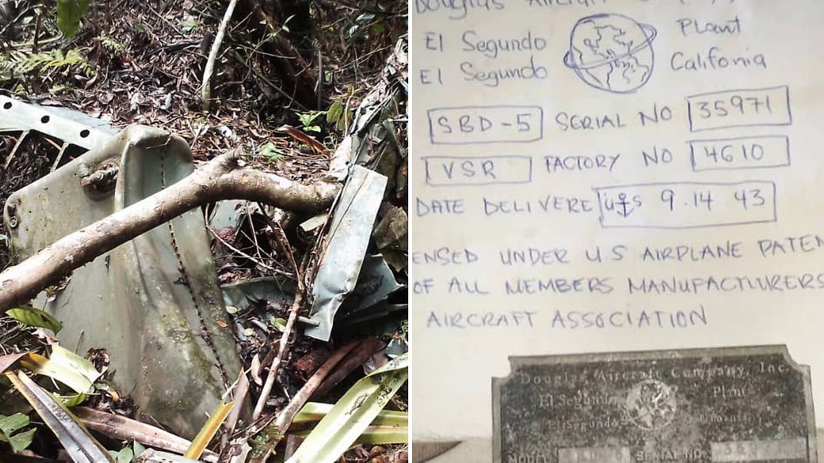 Plane rubble and identification