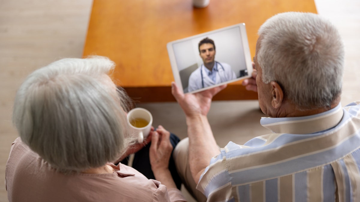 Senior couple telehealth