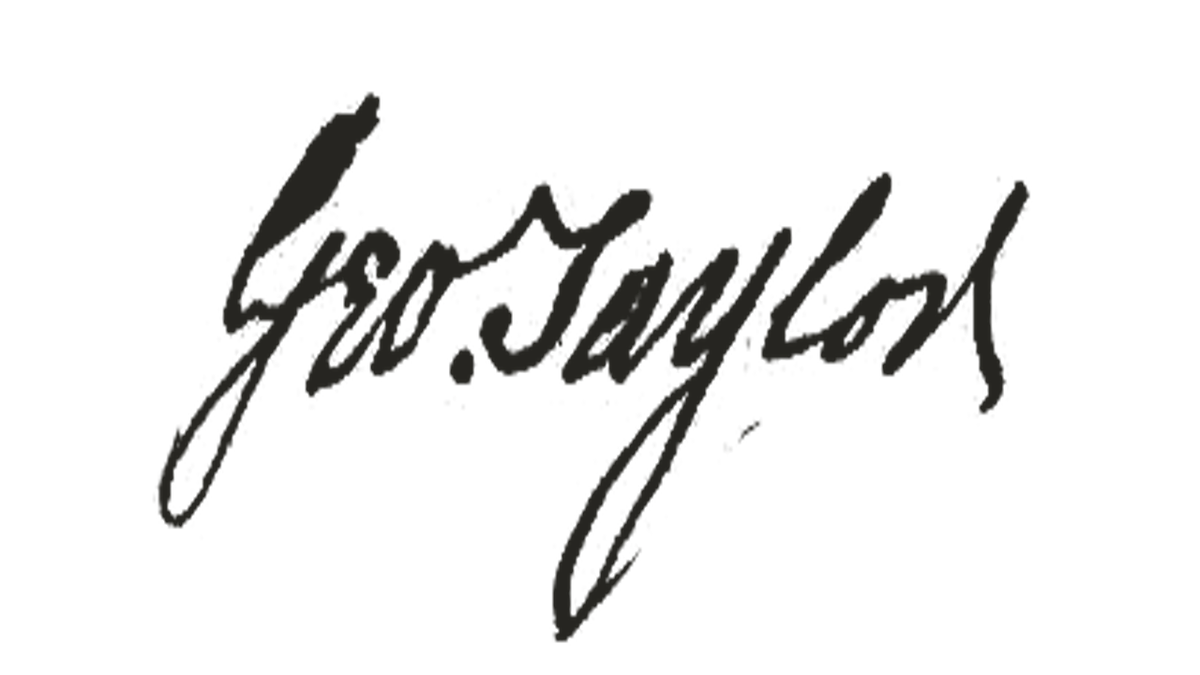 George Taylor signature