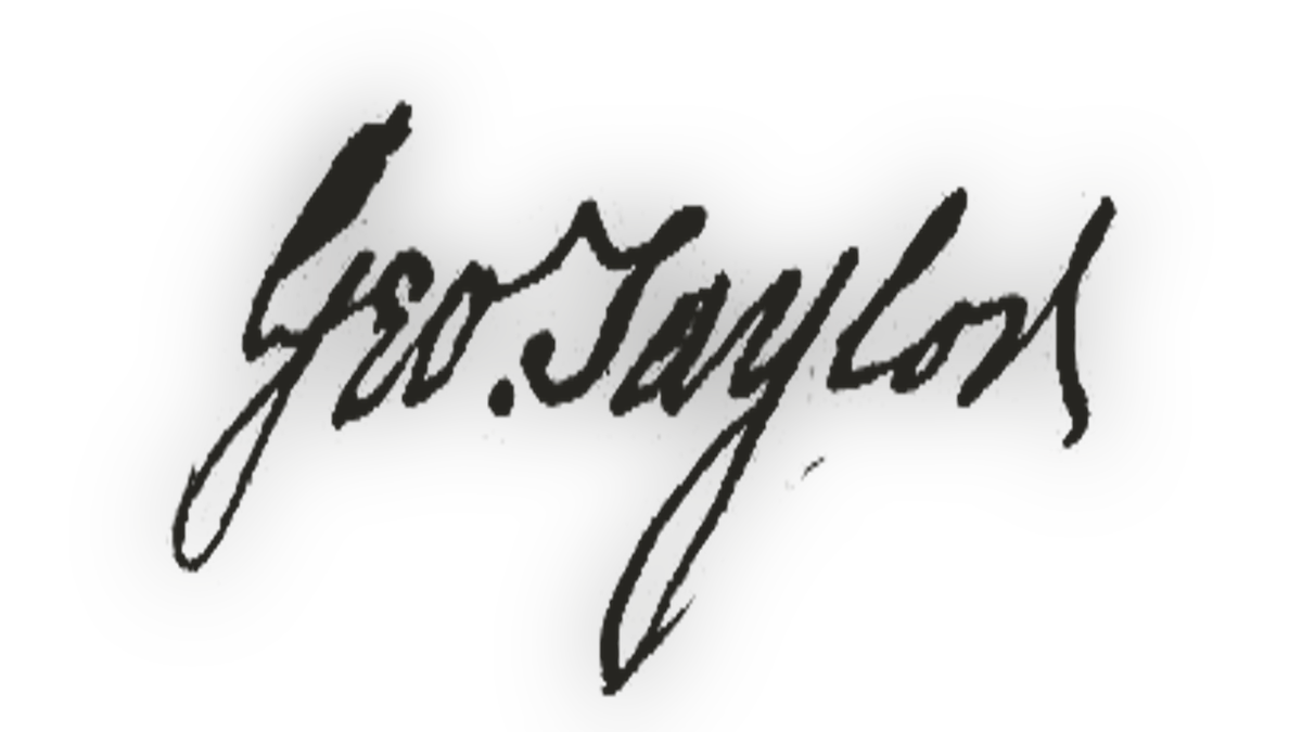 George Taylor signature