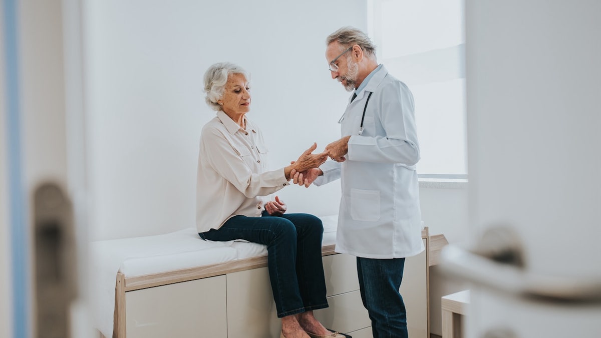 Woman at doctor