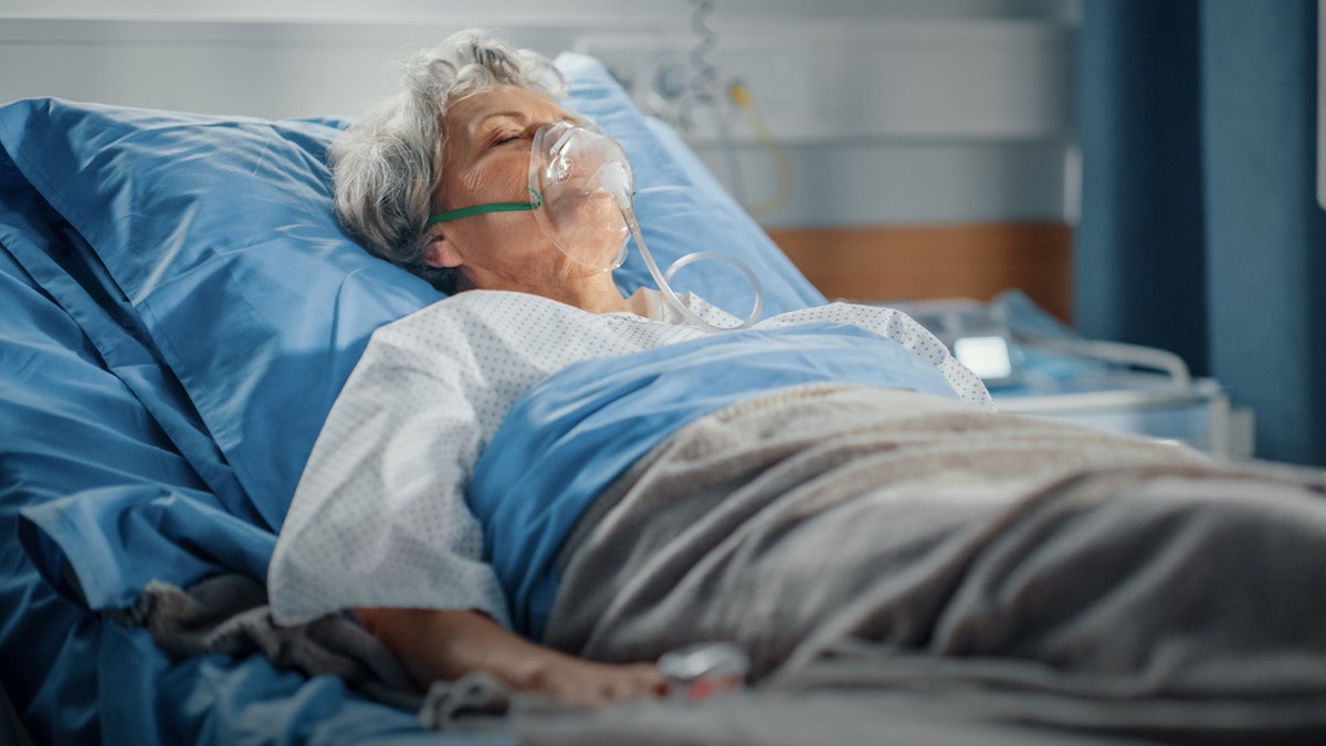 Older woman in hospital