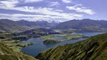 New Zealand mountains, sky, and [lake