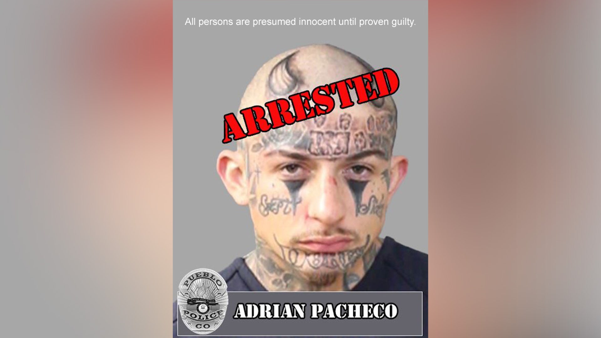 A mugshot of Adrian Pacheco