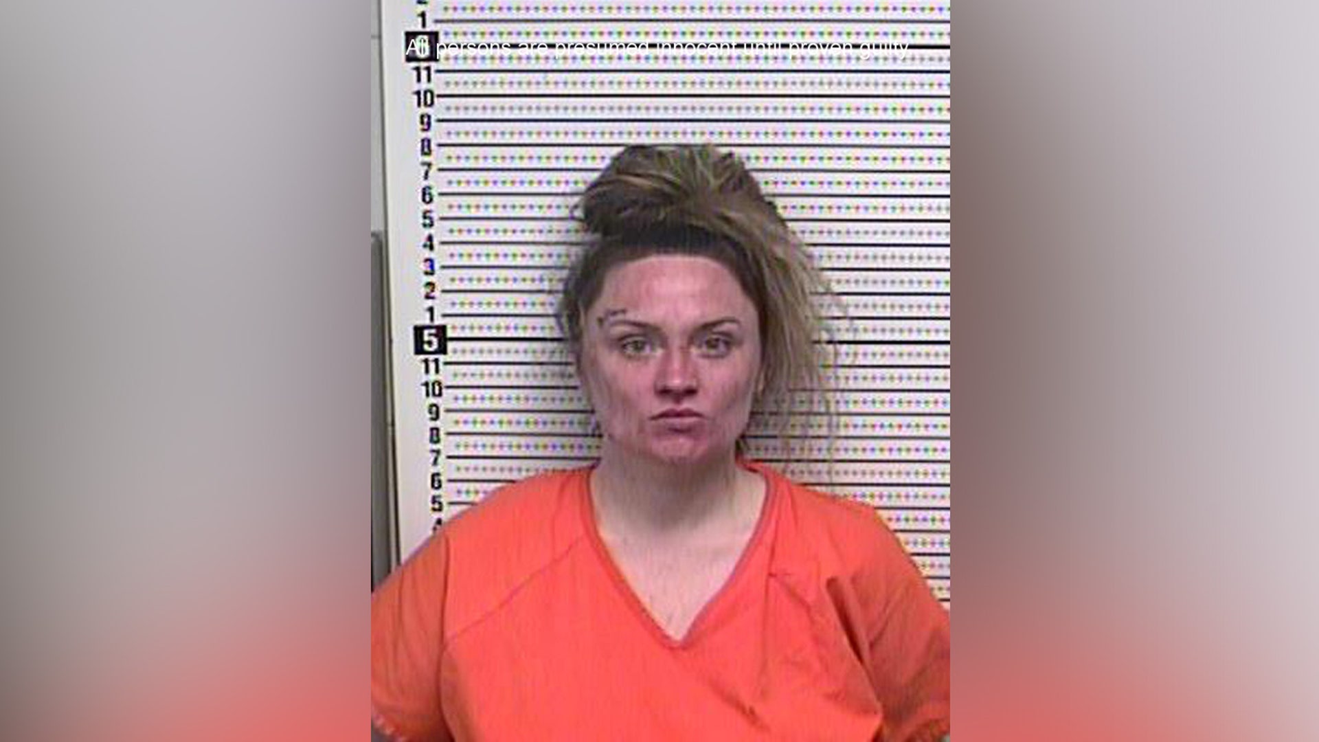 A mugshot of Amanda Feeback