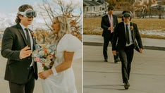 Utah groom goes viral after wearing Apple Vision Pro headset in wedding photos