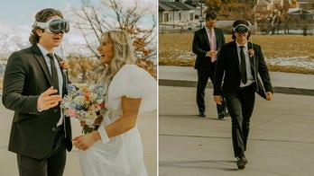 Utah groom goes viral after wearing Apple Vision Pro headset in wedding photos