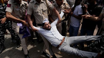 India's police detain dozens of protesters demanding release of opposition leader