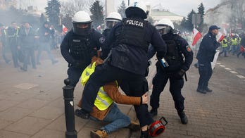 Polish government blames 'hooligans' for violent clashes as farmers protest Ukraine imports