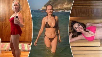 Heather Graham Shows Off Her Bikini Body in an Animal Print Number