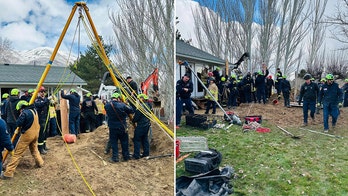 Utah worker saved after 10-foot trench collapses, buries him up to his chin in backyard