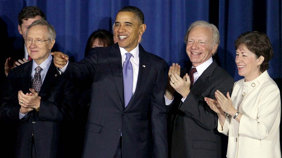 Lieberman with Obama