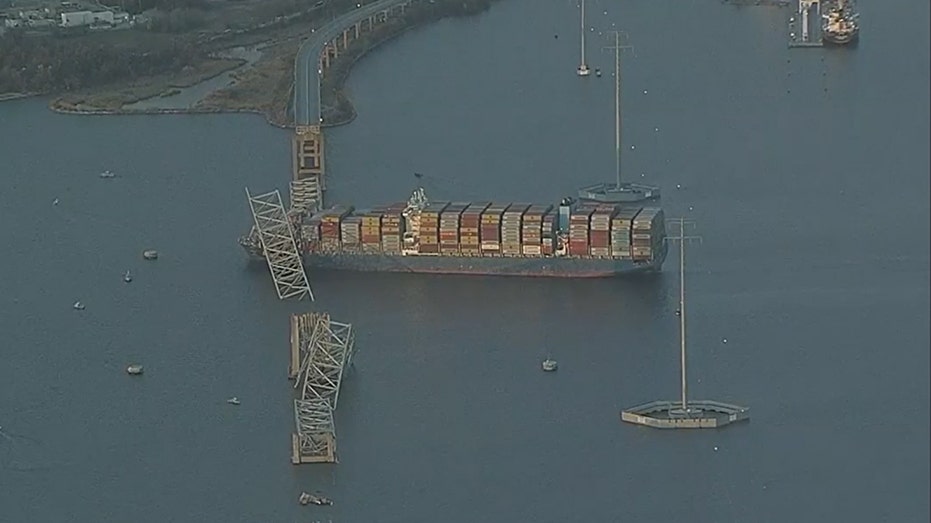 Francis Scott Key Bridge collapsed on the ship.