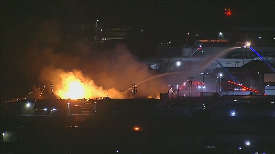 Massive Michigan industrial fire sparks hundreds of explosions, sending debris flying