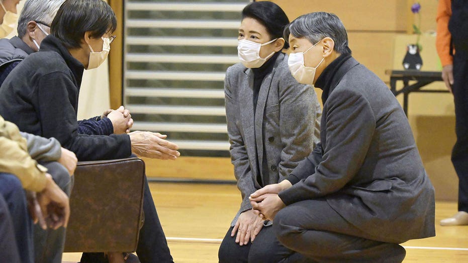 Japan’s emperor and empress visit towns hit by fatal New Year’s Day earthquake