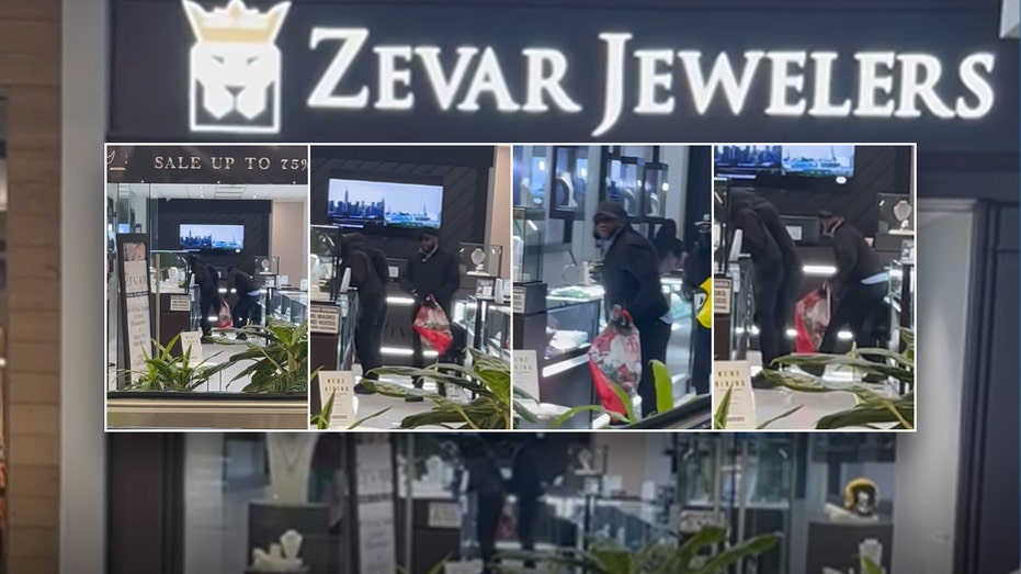 Video shows Illinois thieves smashing glass display cases and snatching watches, jewelry