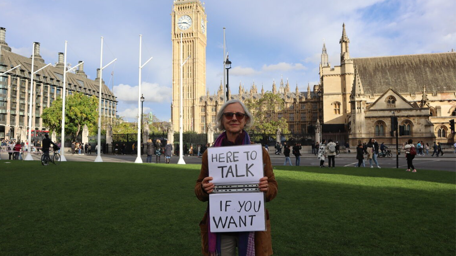 Retired British woman on trial for holding sign offering to talk to women considering abortion