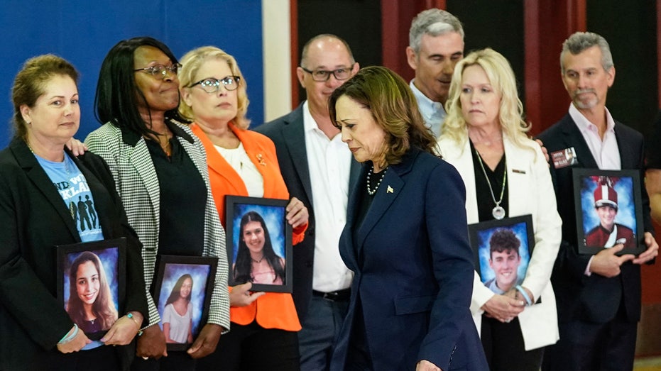VP Harris pushes gun control at site of Parkland school shooting as victim’s dad calls it ‘slap in the face’