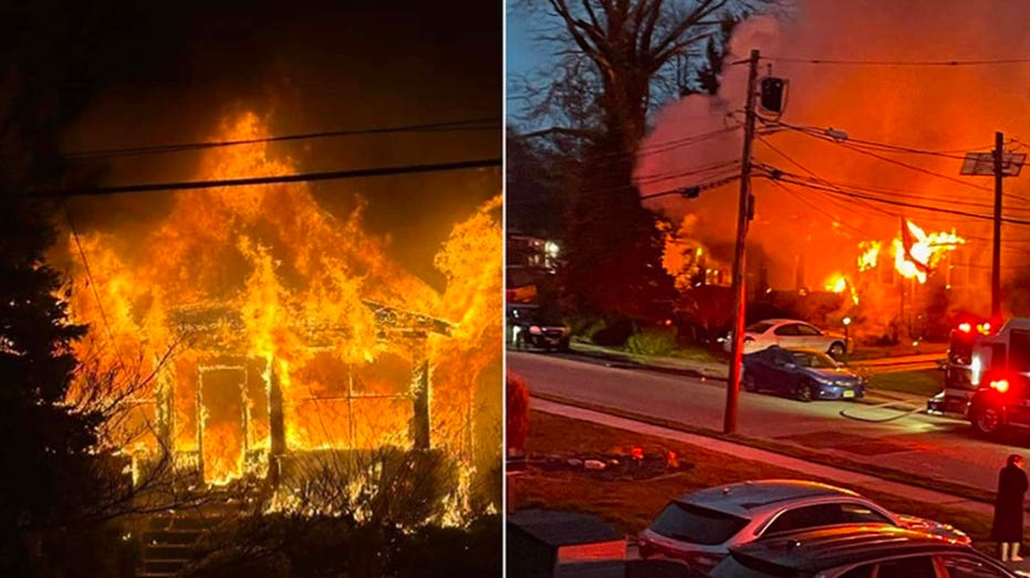 Neighbors rescue New Jersey couple trapped in major house fire: 'We're here, we're here'