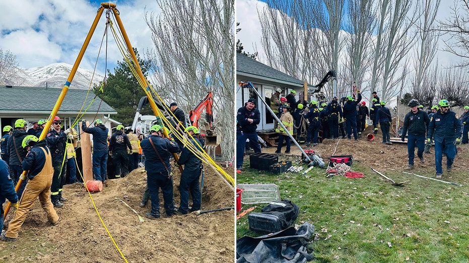 Utah worker saved after 10-foot trench collapses, buries him up to his chin in backyard