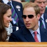 Kate Middleton and Prince William in the stands at Wimbledon