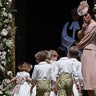 Princess Catherine shushes the kids as they walk into church