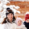 Princess Catherine, Prince William Prince George and Princess Charlotte in the snow