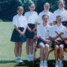 Kate Middleton in a group photo of her school rounders team