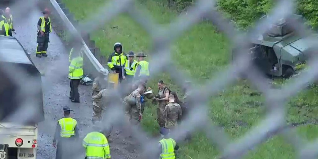 Military humvee flips injuring 3, ejecting 1 Army member on Ohio interstate - Vimarsana News