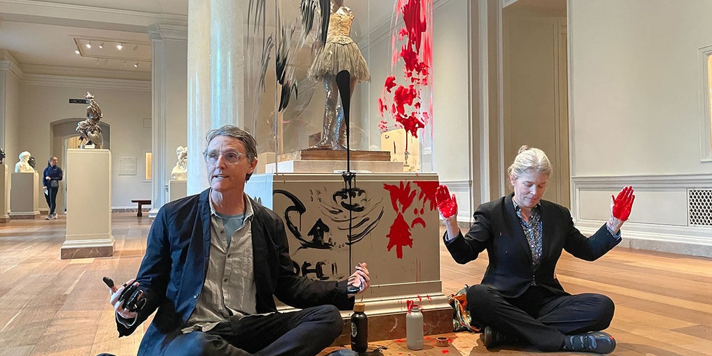 Climate activist charged after smearing paint on sculpture - Vimarsana News