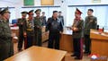 North Korean leader Kim Jong Un visits a military university in Pyongyang, North Korea, in this picture released on April 11, 2024 by the