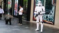 The man (not pictured) said on Facebook that he had been dressing up in public as a stormtrooper for 10 years without incident.