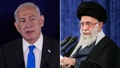 Split screen showing Israeli Prime Minister Benjamin Netanyahu and Ayatollah Ali Khamenei of Iran. 
Photos: JACQUELYN MARTIN/POOL/AFP via Getty Images and Photo by Iranian Leader Press Office / Handout/Anadolu via Getty Images