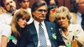 Fred Goldman, father of Ronald Goldman, his daughter Kim and wife Patty listen to testimony during a preliminary hearing following the murders of Ronald and O.J. Simpson's ex-wife Nicole Brown Simpson July 7, 1994 in Los Angeles.