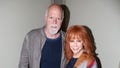 NEW YORK, NEW YORK - APRIL 16: (EXCLUSIVE COVERAGE) Reba McEntire and boyfriend Rex Linn pose backstage at the new musical "Shucked" on Broadway at The Nederlander Theatre on April 16, 2023 in New York City. (Photo by Bruce Glikas/WireImage)