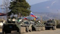 Russian peacekeepers vehicles are parked at a checkpoint on the road to Shusha in the separatist region of Nagorno-Karabakh, on Tuesday, Nov. 17, 2020. President Vladimir Putins spokesman said Wednesday April 17, 2024 that Russian forces are being withdrawn from Azerbaijans Karabakh region, where they have been stationed as peacekeepers since the end of a war in 2020.