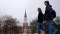 Students cross the campus of Dartmouth College on March 5, 2024, in Hanover, New Hampshire. When college students and parents are filing tax forms, they should make sure to double-check that all information is correct before sending it in.