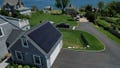 Solar panels are seen on the roof of a house in Rockport, Massachusetts, on June 6, 2022.
