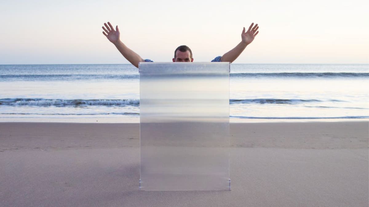 The invisibility shield on a beach 