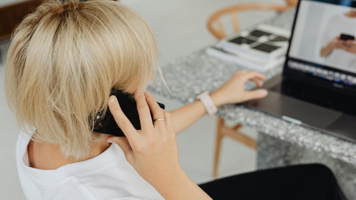 woman on phone