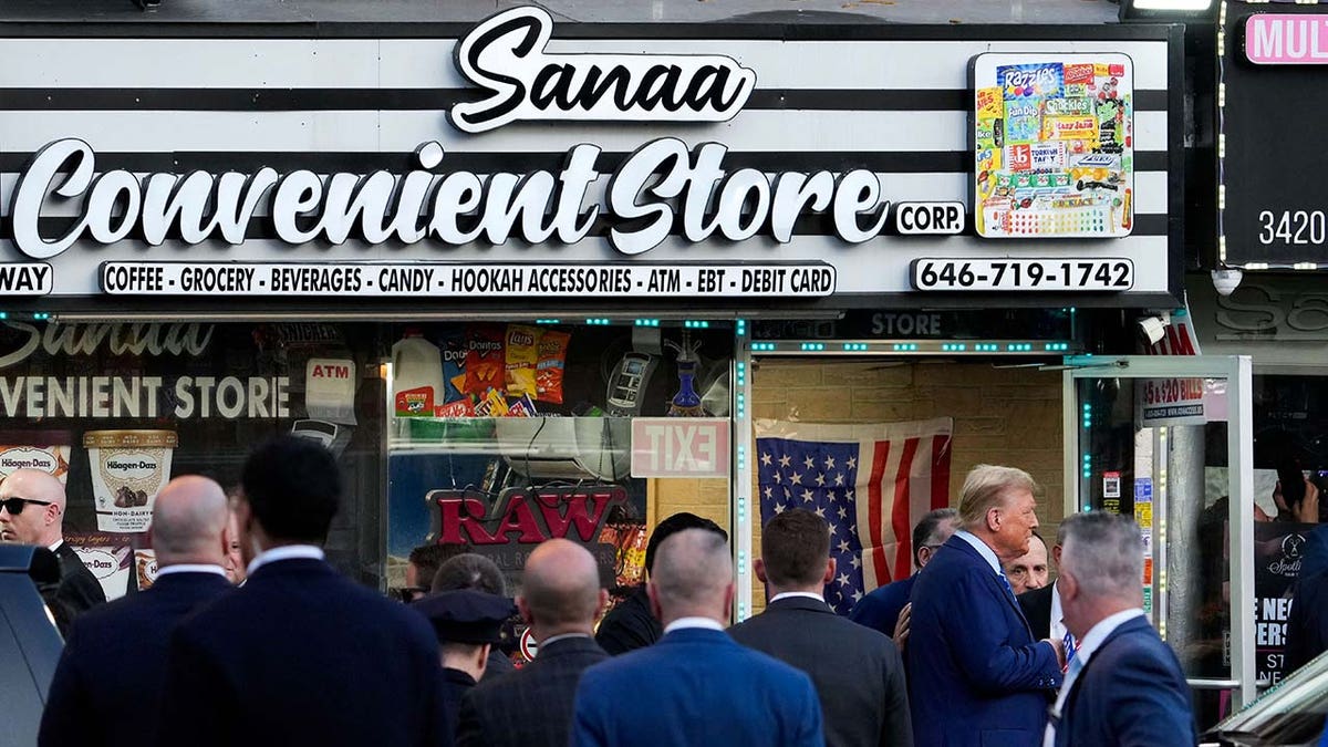 Trump says criminal trial is having a 'reverse effect,' as he campaigns at New York bodega, vows to save city, bodega, campaigns, city, criminal, Effect, reverse, Save, Trial, Trump, vows, York