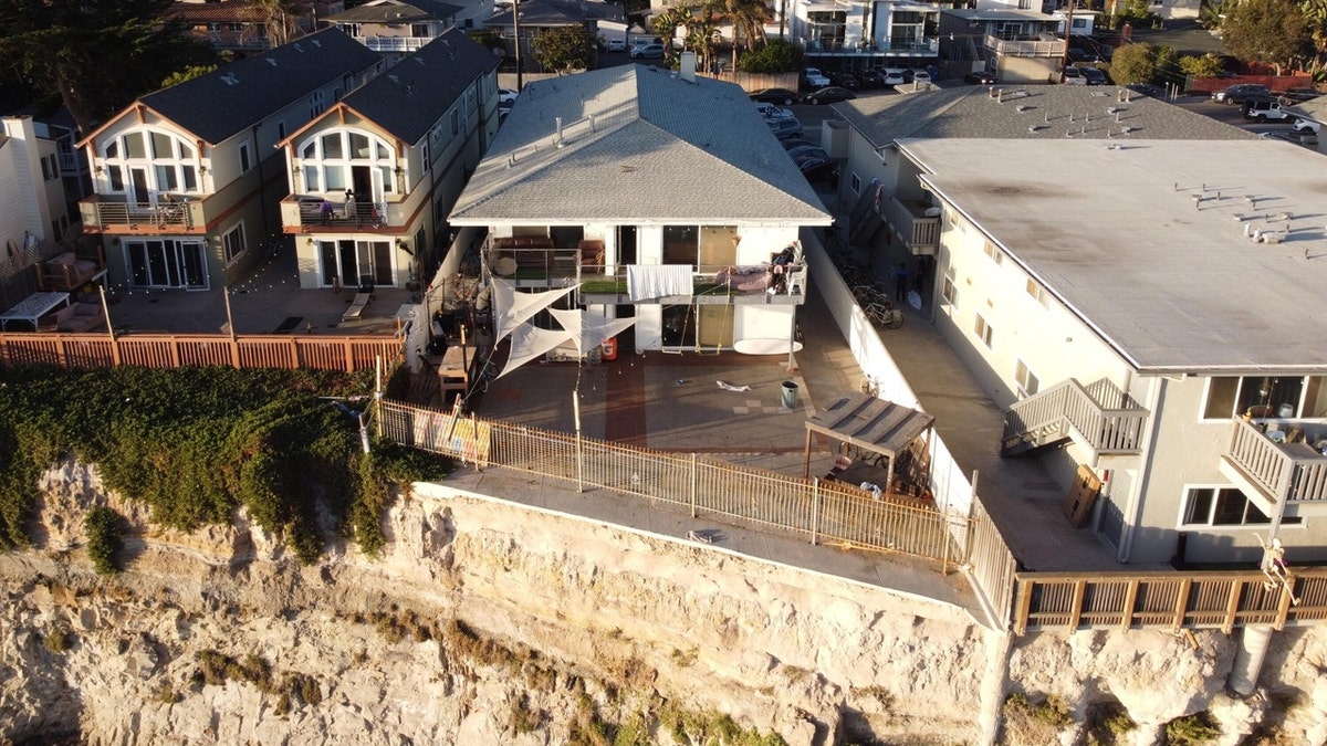 An undated photo of the balcony at 6625 Del Playa Drive in Santa Barbara