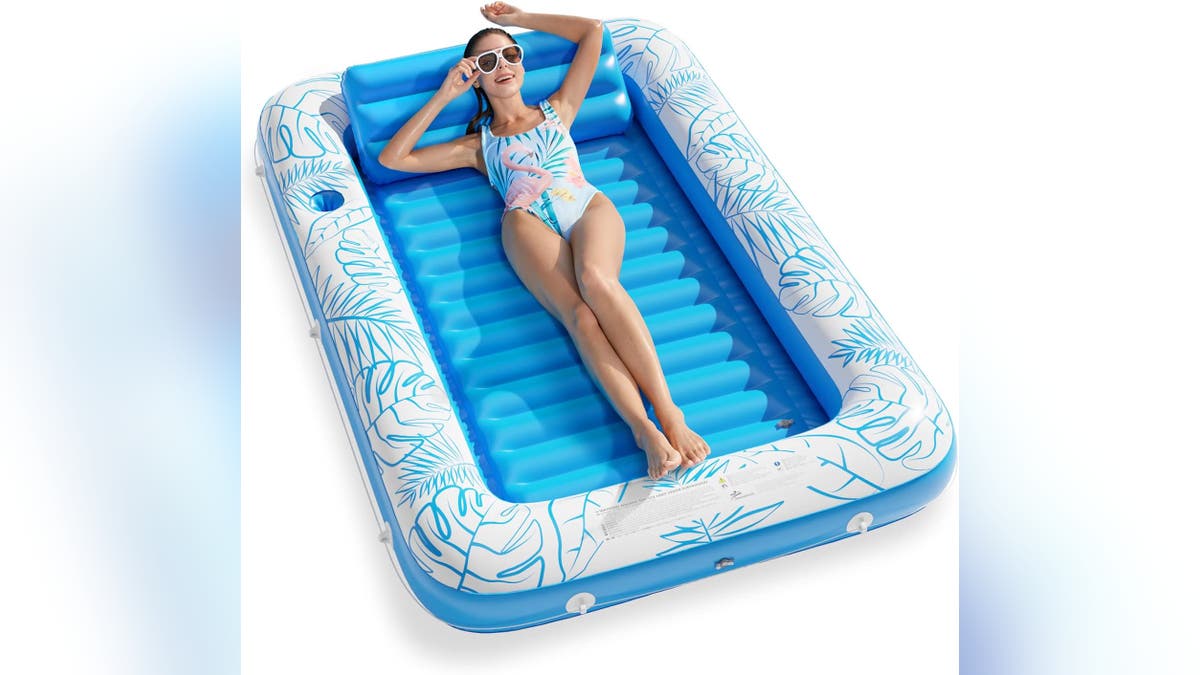 Whether you want to lounge in your pool or just fill this lounger with water, you have the perfect place to relax this summer. 