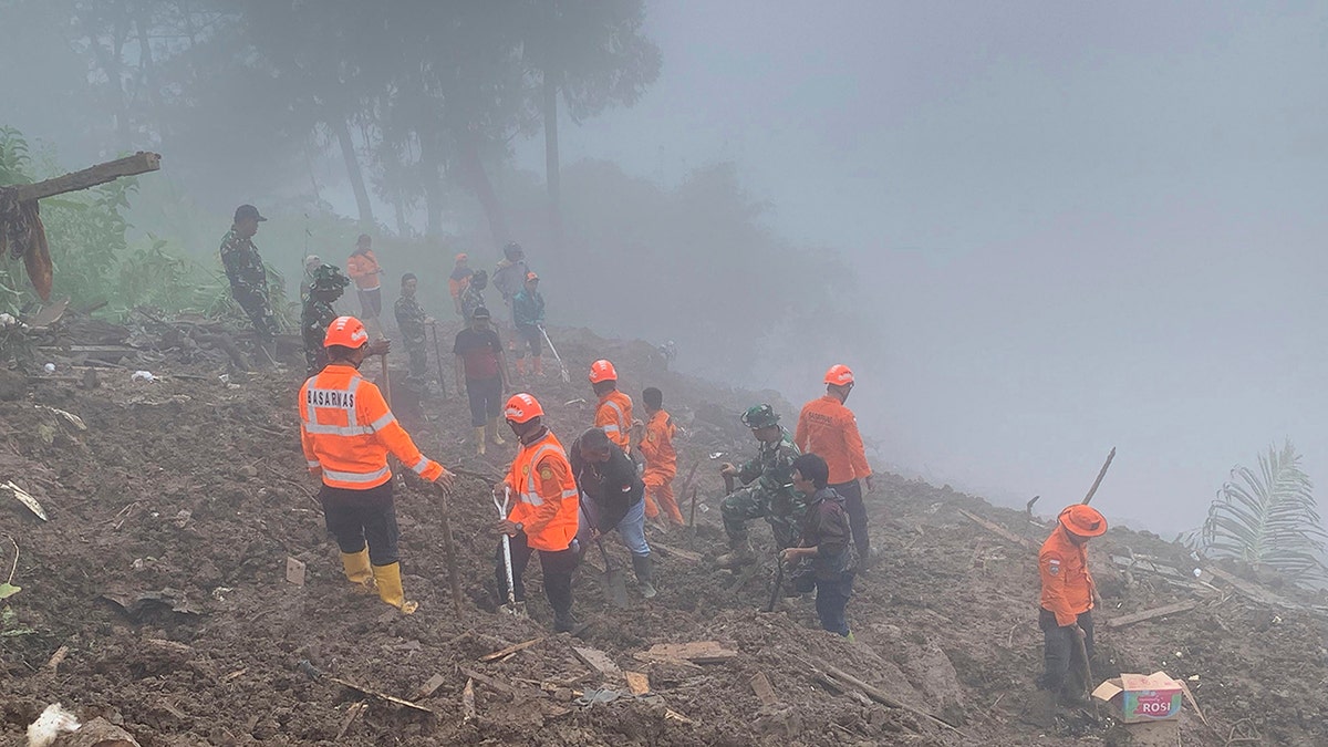 Rescuers connected a hill