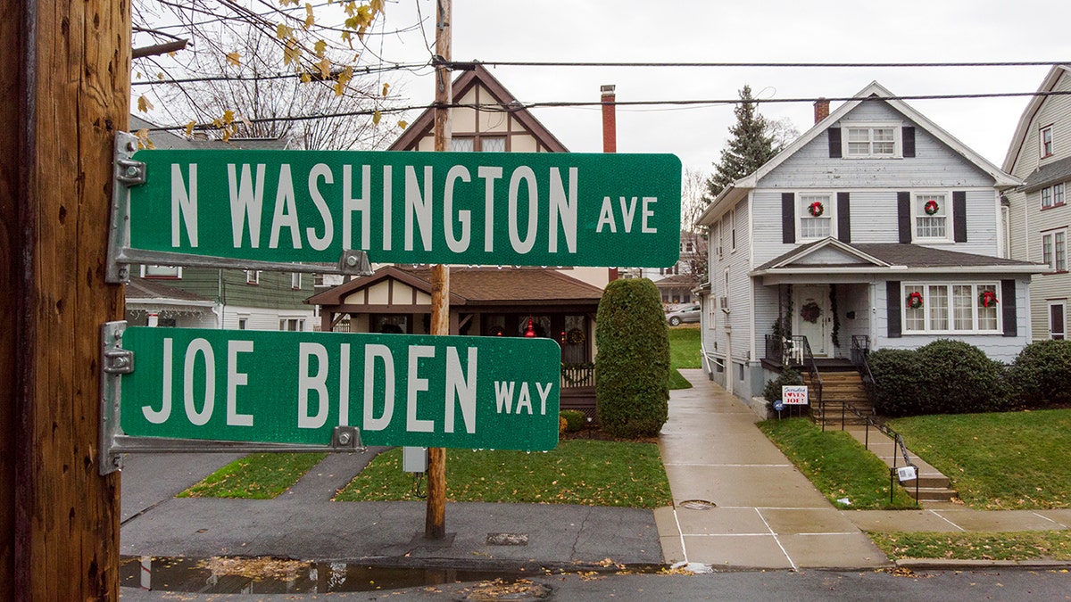 Joe Biden thoroughfare sign