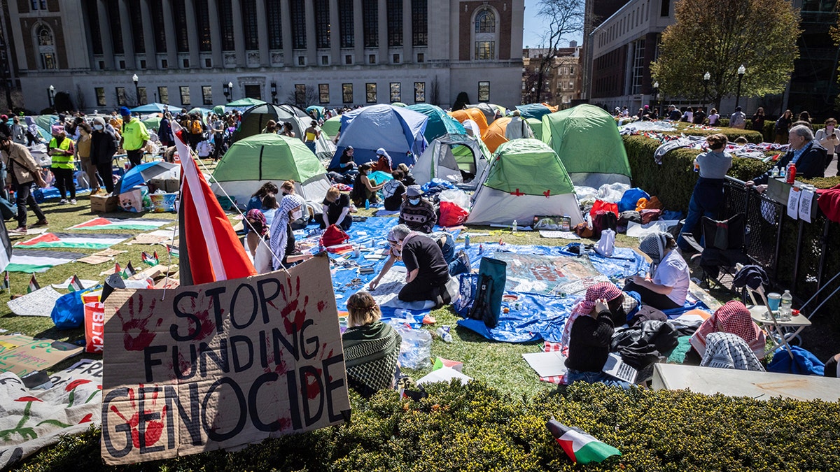 Tents, an encampment connected campus