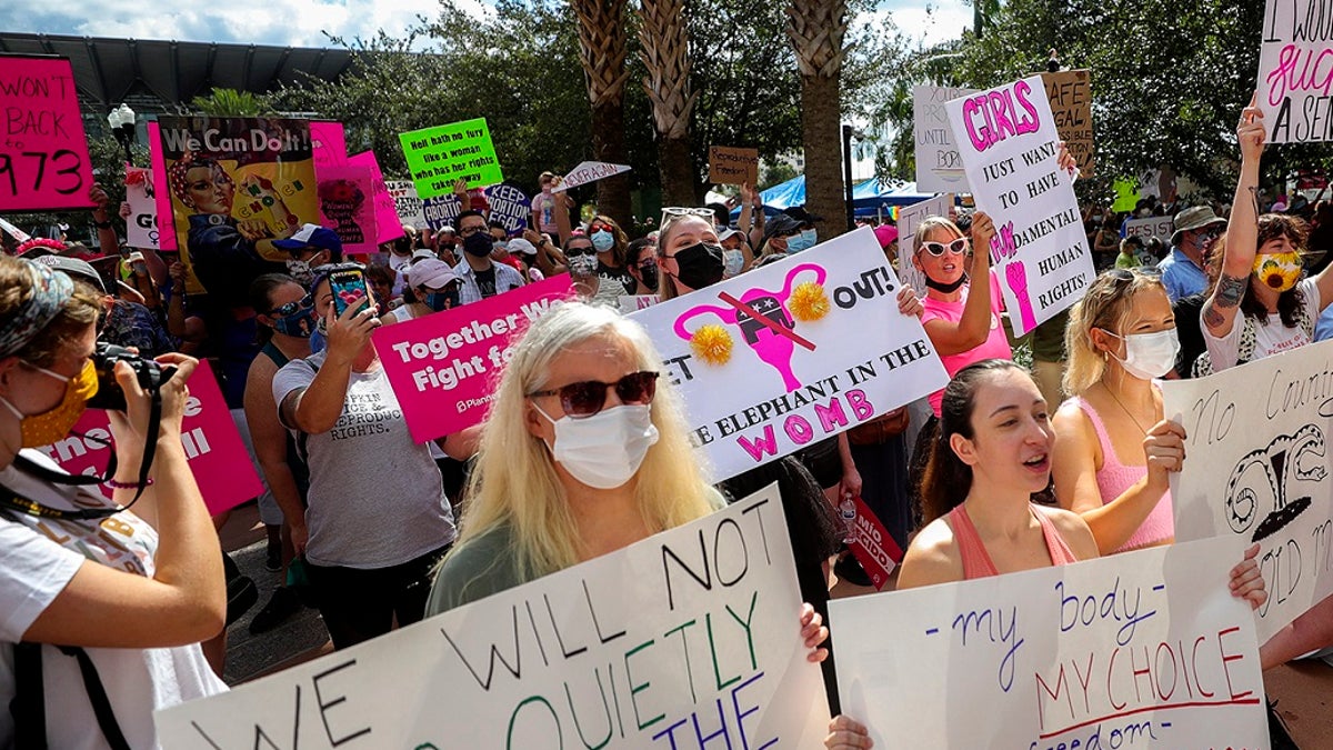 Abortion protesters in Orlando, Florida.