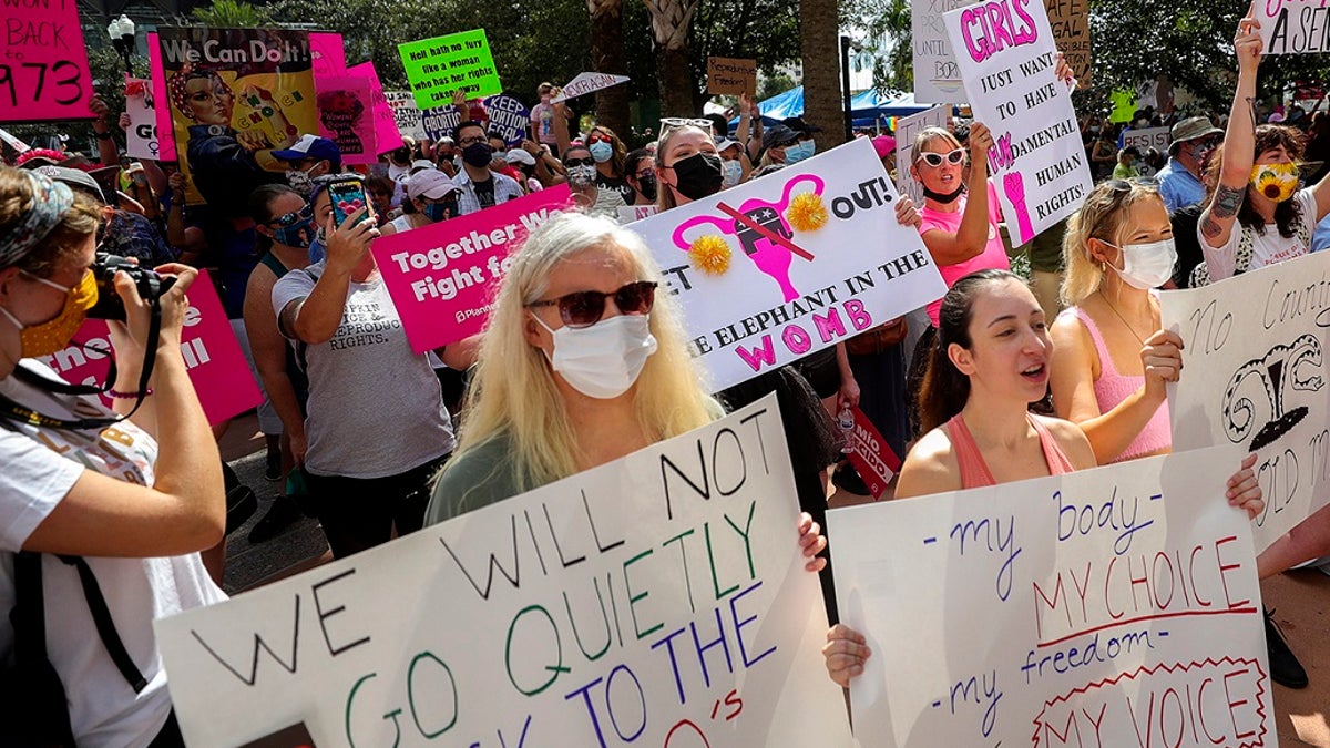 Abortion protesters in Orlando, Florida.