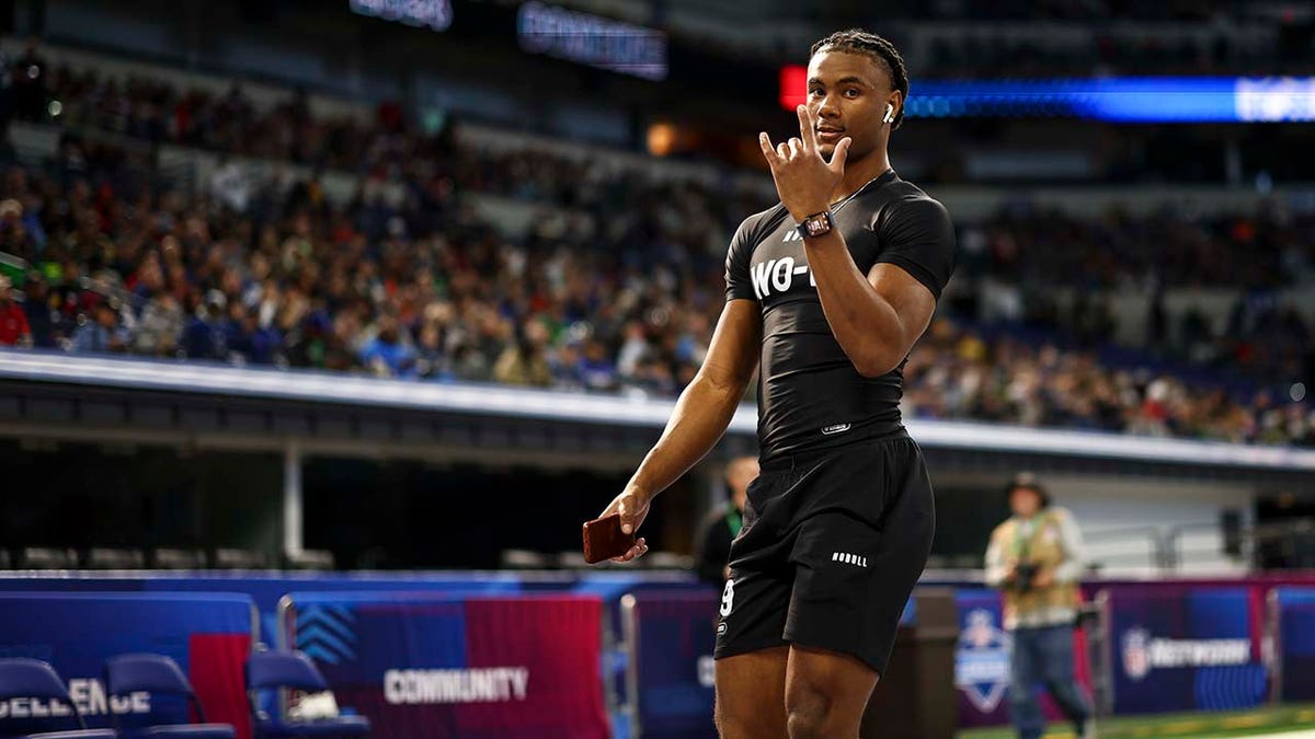 Adonai Mitchell at the Scouting Combine