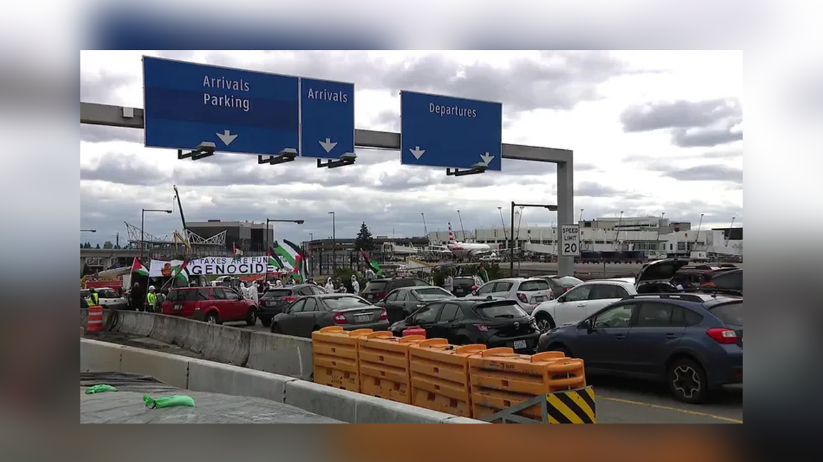 Demonstrators shutdown traffic into Seattle-Tacoma Intl. Airport